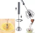 2019 New Manual Egg Beaters Stainless Steel Semi-Automatic Rotary Kitchen Gadgets Egg. 