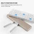BOW Mini Folding Bluetooth Keyboard Wireless Keypad Support3 Devices With Stand Rechargeable Foldable Keyboard for Phone Tablet. 
