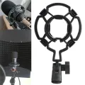 Shock-proof Microphone Mount Plastic Studio Mic Holder Stand Clip For Large Diaphram Condenser Shockproof Mike Bracket. 