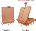 Premium Portable Wooden Art Easel with Paper Tray and Palette - Adjustable Desk-Top Studio Easel for Artists. 