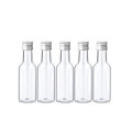10PCS Mini Liquor Bottles 50ml Plastic Spirit Bottles Silver/ Gold/ Black Caps Alcohol Shot Bottles. 