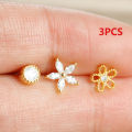 3PC Stainless Steel Tragus Cartilage Piercing Earrings Set for Women Gold Color Helix Tragus Ear Stud Earring Fashion Jewelry.