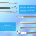 5 PCS Blackhead Remover Comedones Extractor Acne Removal Kit for Blemish, Whitehead Popping, Zit Removing for Nose Face Tools. 