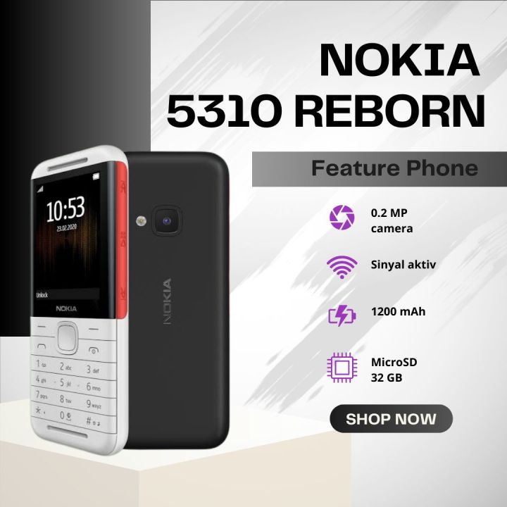 Original%20Nokia%205310%20MP3%20FM%20GSM%202G%20Dual%20Sim%202.4"Mobile%20phone%201year%20warranty%20-white/Back%20-%20Image%209
