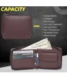 Men's Wallet Pu Leather Brown Business Card Holder Case Short Coin Purse 2023 Money Bag. 