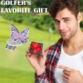 Rhinestone Butterfly Shape Ball Cap Marker with Magnetic Hat Clip , Ideal for Men and Women Golf Enthusiasts.