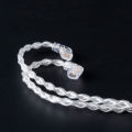 KBEAR 8 Core Upgraded Silver Wired Earphone Cable 2PIN/MMCX/QDC Gaming Headphones Earbuds Headset For KZ KS1 KS2 TRI Meteor IEMs. 