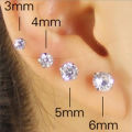 4 Pairs/set Elegant & Sparkling Faux Diamond Stud Earrings - Hypoallergenic Stainless Steel for Everyday Glamor & Special Occasi. 