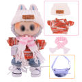 6Pc Suitable for 17cm Labubu Doll Clothes Overalls. 