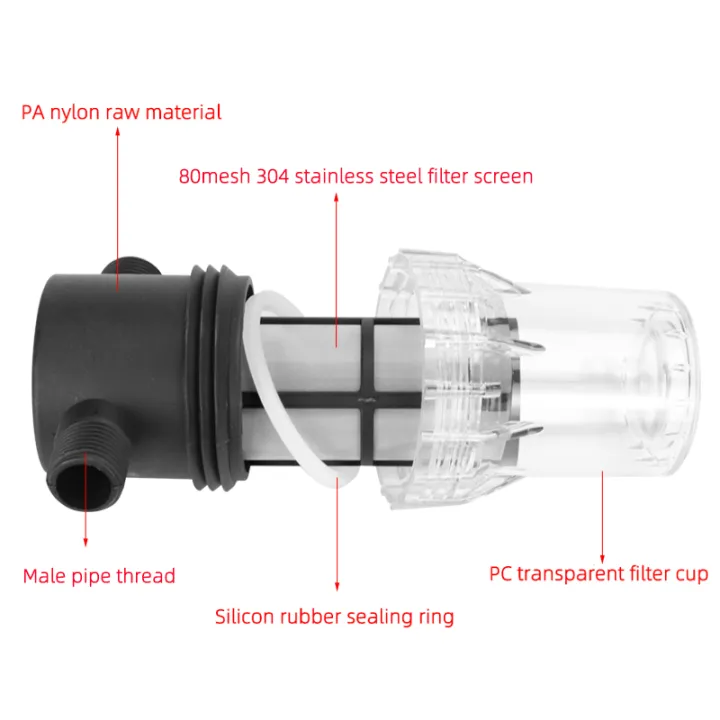 304%20Stainless%20Steel%20Filter%20Screen%2080%20Mesh%20Pre-Filter%20Water%20Pump%20Filter%201/2%20Inch%203/4%20Inch%201%20Inch%20Male%20pipe%20thread%20Filter%20-%20Image%205