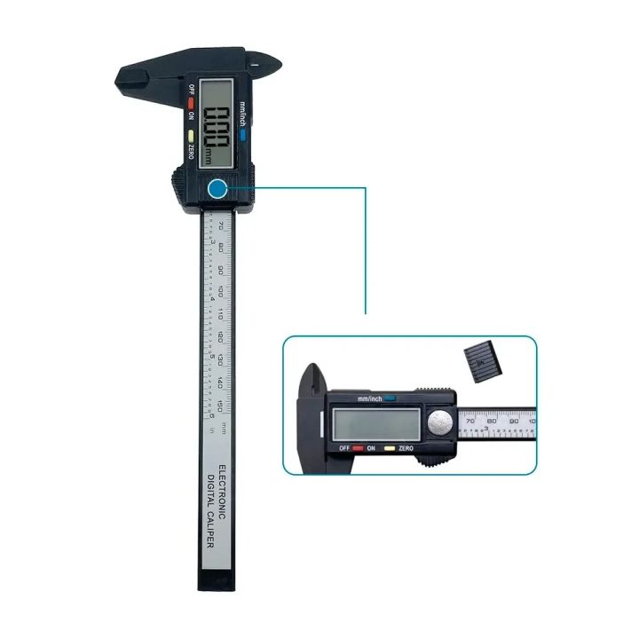 Turkey Lab Digital Ruler Measuring Tool Digital Ruler 150mm 100mm Digital Caliper Carbon Fiber ...