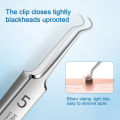 Cell Pimples Blackhead Remover Clip Ultra-fine Tweezers Black Dots Blackhead Extractor Acne Needle Facial Cleaner Skin Care Tool. 