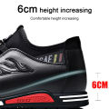 Men's Inner height increasing Soft Bottom Genuine Leather Shoes Waterproof casual shoes Breathable Odor-Destroying Leather Shoes.