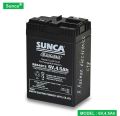 Sunca 6V 4.5Ah Sealed Lead-Acid Rechargeable Battery For Fan. light 
Sunca 6V 4.5Ah. 