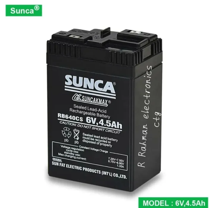Sunca%206V%204.5Ah%20Sealed%20Lead-Acid%20Rechargeable%20Battery%20For%20Fan.%20light%20%0ASunca%206V%204.5Ah%20-%20Image%202