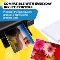 HUSPER 100 Sheets 3R Glossy Photo Paper 3.5x5 Inch 180/200/230Gsm Inkjet Compatible with Grey Back for Home Office Use.