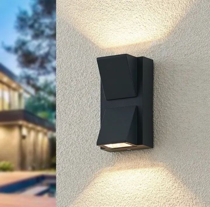 Gesto Wall Lights - 10W IP65 Waterproof Wall Lamp - K Shape Fancy LED Light for Wall - Up & Down Aluminum Wall Lamps - Outdoor Wall Lights for Elevation,Garden & Patio Lights - (Warm White)