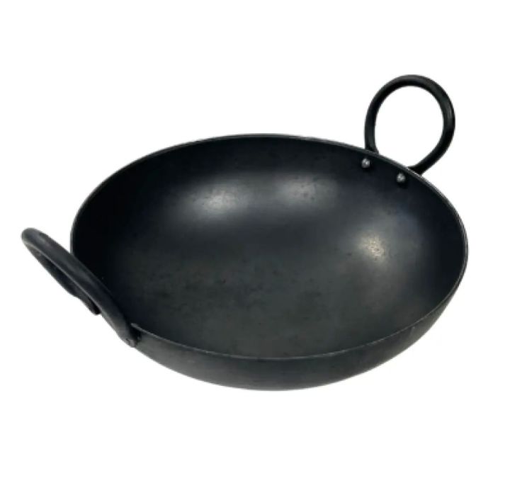 Normal Quality iron karahi(size 13"and 10 ") inch's (weight 1 KG) Best For Cooking