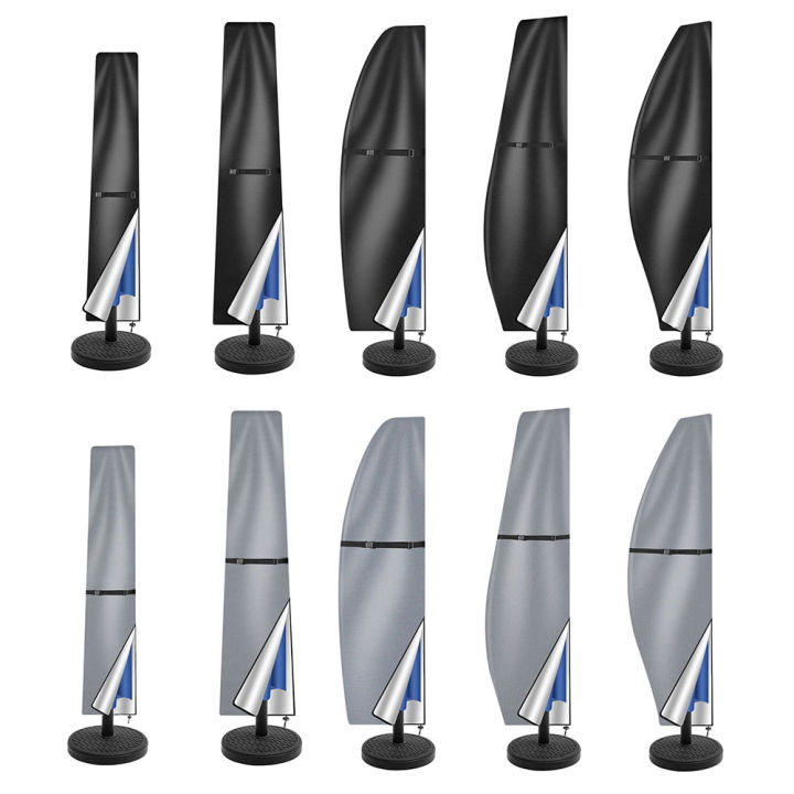 Patio Umbrella Parasol Cover Waterproof Outdoor Anti-UV Protective Cover with Zipper Cantilever Parasol Rain Cover