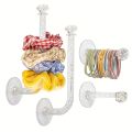 Clear Acrylic Headband Display Rack, Scrunchie Organizer Stand Holder with Hair Accessories Storage Shelf for Headbands. 