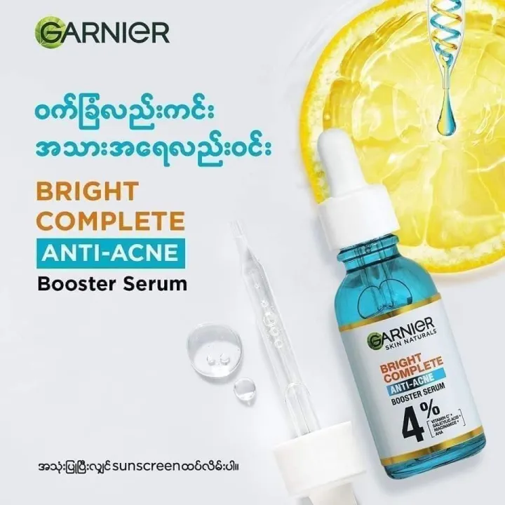 GARNIER%20BARU%20BRIGHT%20COMPLETE%20ANTI-ACNE%20BOOSTER%20SERUM%204%25%20VITAMIN%20C%20+%20SALICYLIC%20+%20NIACINAMIDE%20+%20AHA%2030ml%20-%20Image%205