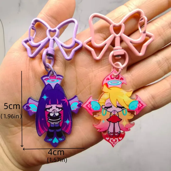 Anime%20Panty%20&%20Stocking%20with%20Garterbelt%20Bowknot%20KeyChain%20Kawaii%20Figure%20Acrylic%20Keyrings%20Backpack%20Pendant%20For%20Fans%20Christmas%20%20-%20Image%202
