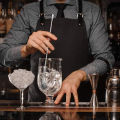 Stainless Steel Measuring Cup with Mixing Spoon Cocktail Jigger Measuring 2.5 Oz /5 Tbsp /75 Ml Liquor Shot Set Bar Accessories.