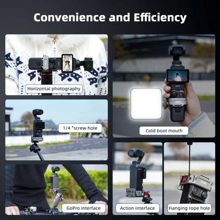BRDRC%20Expansion%20Adapter%20For%20%20Osmo%20Pocket%203%20Mount%20Bracket%20Multifunctional%20Frame%20Holder%20Clip%20for%20Pocket%203%20Accessory%20with%20Strap%20-%20Image%203