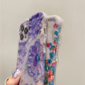 Retro Oil Painting Phone Case For iPhone 13 14 15 16 ProMax 12 11 Luxury Flower Print Shockproof Silicone Cover Artistic Decor. 