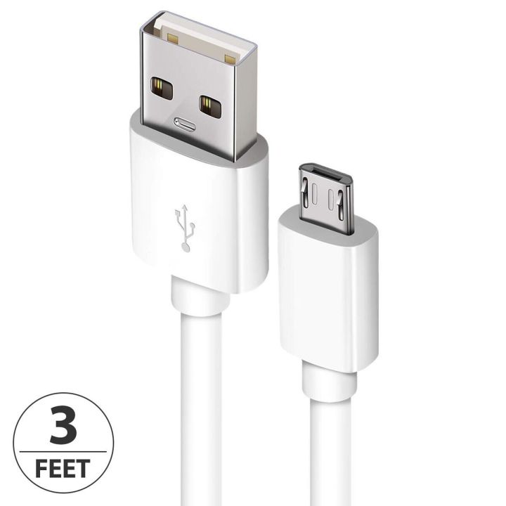 DATA CABLE FAST CHARGING Micro USB Fast Charging Cable + Data Cable / Sync Cable For Samsung /Nokia /Qmobile- White  &other