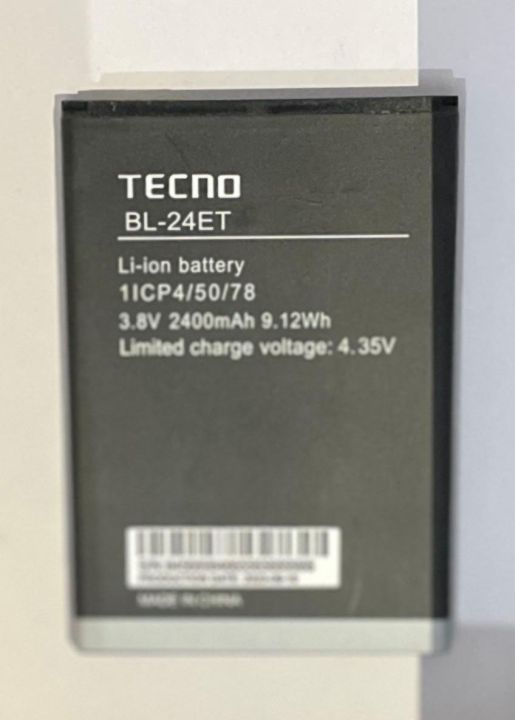 tecno BL-24ET Battery. compatible with techno F1,F2, techno pop 1, techno pop2, techno pop2f and itel A25 and itel A25 pro