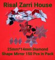 Glass Diamond Shape Small Mirrors For Arts And Crafts DIY Mirrors. Diamond Shape Mirror Mosaic Tiles. 