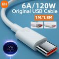 100% Original Xiaomi 120w, 67w, 33w, Turbo Charger Cable 33 Watt 67 Watt 120 Watt Fast Charging 6A For Redmi Note 13, 12/11S/ Note 10/ Note 10 Pro/10S/Note 9 Pro. 