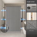 Premium Magnetic Folding Shower Screen Waterproof Partition Bath Curtain Luxury Invisible Dry/Wet Separation Design.