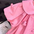2-10 Years Summer Cute Girls Dress Heart Jewelry Decoration Flip Collar Single Row Buckle Design Dress For Girl.