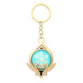 Game Genshin Impact Vision Lnazuma Ganyu Keqing Wendi Xiao Keychain Luminous 7 Element Weapons Eye Of Original God Toy KeyRings. 