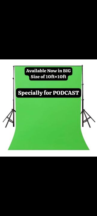 10x10 feet Green Screen - Chroma Key joint in center - Studio Backdrop , Available in all colours - Best For Video/Photo Background Removal - Premium Quality
