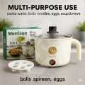 Electric kettle For Home Kitchen Food warmer Food Noodle Egg boiler Multifunction Pan Steam Cooking Machine 1.2 litter. 