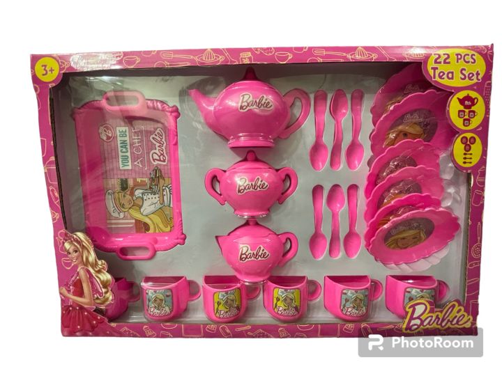 Barbie play set TEA.  Toy SET With Accesssories pretend play toy for childern&girls &kids premium quailty unlimited fun & joy 22 pcs set
