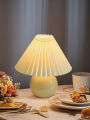 Modern Table Lamp Glossy Ceramic Fabric 3 Color Dimmable Pink White Yellow Green Blue Black Living Room Dining Room Hotel Villa. 
