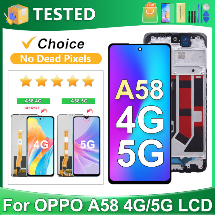 OEM For OPPO A58 4G CPH2577 For OPPO A58 5G LCD Display Touch Screen Digitizer Assembly Replacement