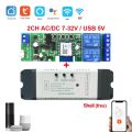 10A Wifi Smart Switch Smart Home Light Switches Module 2 Way Control Work with Tuya Smart Life Alexa Google Home Switch. 