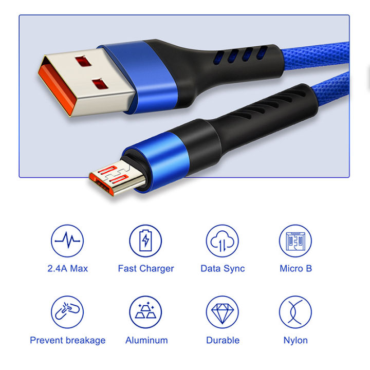 CABLETIME%20Micro%20B%20to%20USB%202.0%20A%20%20Cable%20480%20Mbps%202.4A%20Fast%20Charging%20Cable%20for%20Data%20Sync%20Nylon%20for%20Smart%20Phone%20Laptop%20-%20Image%205