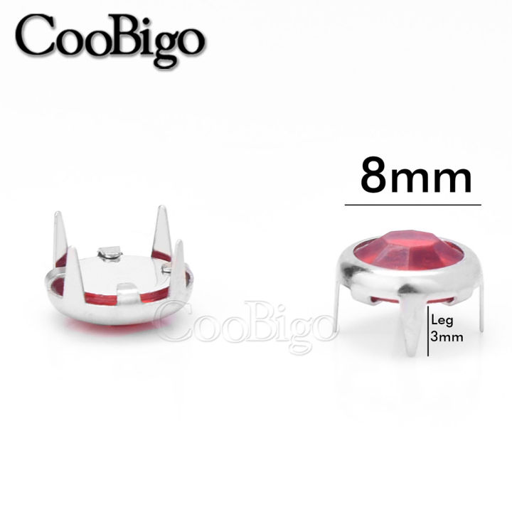 100pcs%208mm%20Rhinestone%20Claw%20Crystal%20Stud%20Rivets%20Punk%20Nailhead%20DIY%20Leathercraft%20Hat%20Bag%20Shoes%20Garment%20Belt%20Spike%20Accessories%20Round%20-%20Image%202