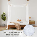1Pcs Canopy Bed Curtains Canopy Curtains Black Sheer Scarf Luxury Bed Drapes for King Size Beds - Adults and Girls Room Decor. 