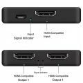 1x2 4K HDMI Splitter - 1 Input 2 Output Video Distributor for Dual Monitor, PC,Projector,Laptop,4K@60Hz HD Amplifier Switch Box.