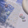Laser Sliver Star Ocean Dolphin Whale Shoal of fish Bubbles Sea Marine Organisms Nail Art Sticker Self Adhesive Manicure Decal.