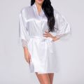 2024 New Fashion Women Sexy Lingerie Sleepwear Silk Satin & Lace Robe Dress Nightgown Bathrobes Solid Color Breathable Pajama Skirt. 
