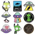 Alien Lapel Pins For Backpacks Badges Women Jacket For Clothing Badges Accessories Jewelry Brooches . 