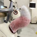 Remote Control Electric Wagging Fox Tail for Scooter Plush Faux Fur Car Rear Decoration Moving Animal Tail Accessory. 